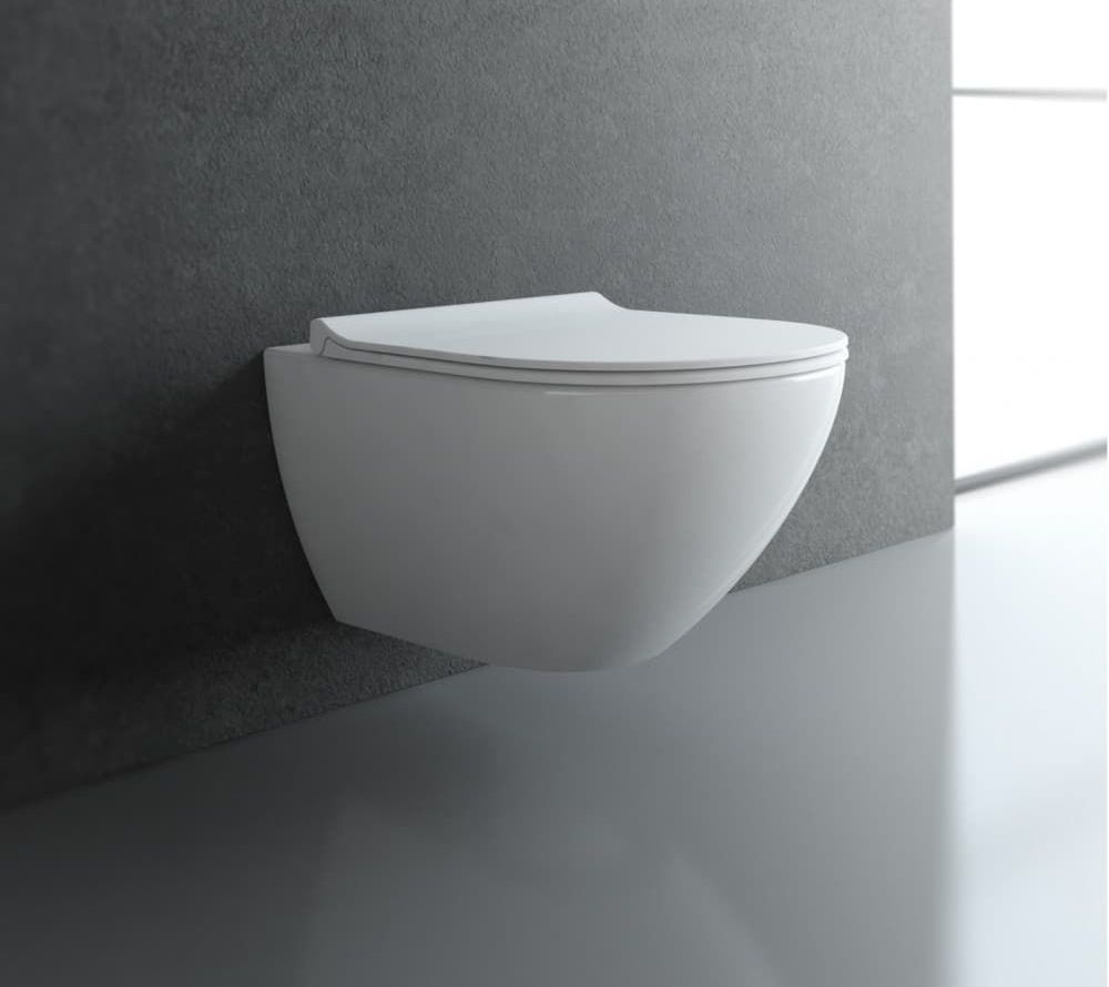 Комплект Berges Novum, кнопка D7 белая/хром, унитаз Puma Rimless, сиденье Toma Slim, 043270