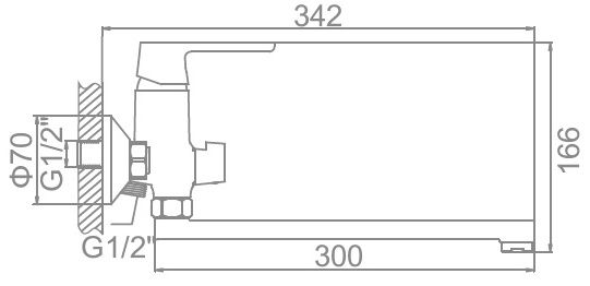 Смеситель для ванны белый Ledeme L2277W