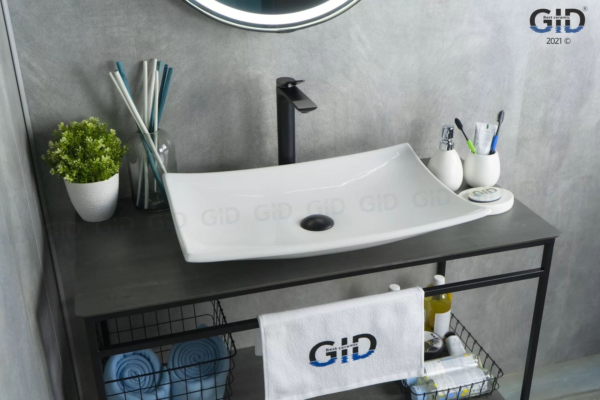 Умывальник Gid N9177 60x39, 51170