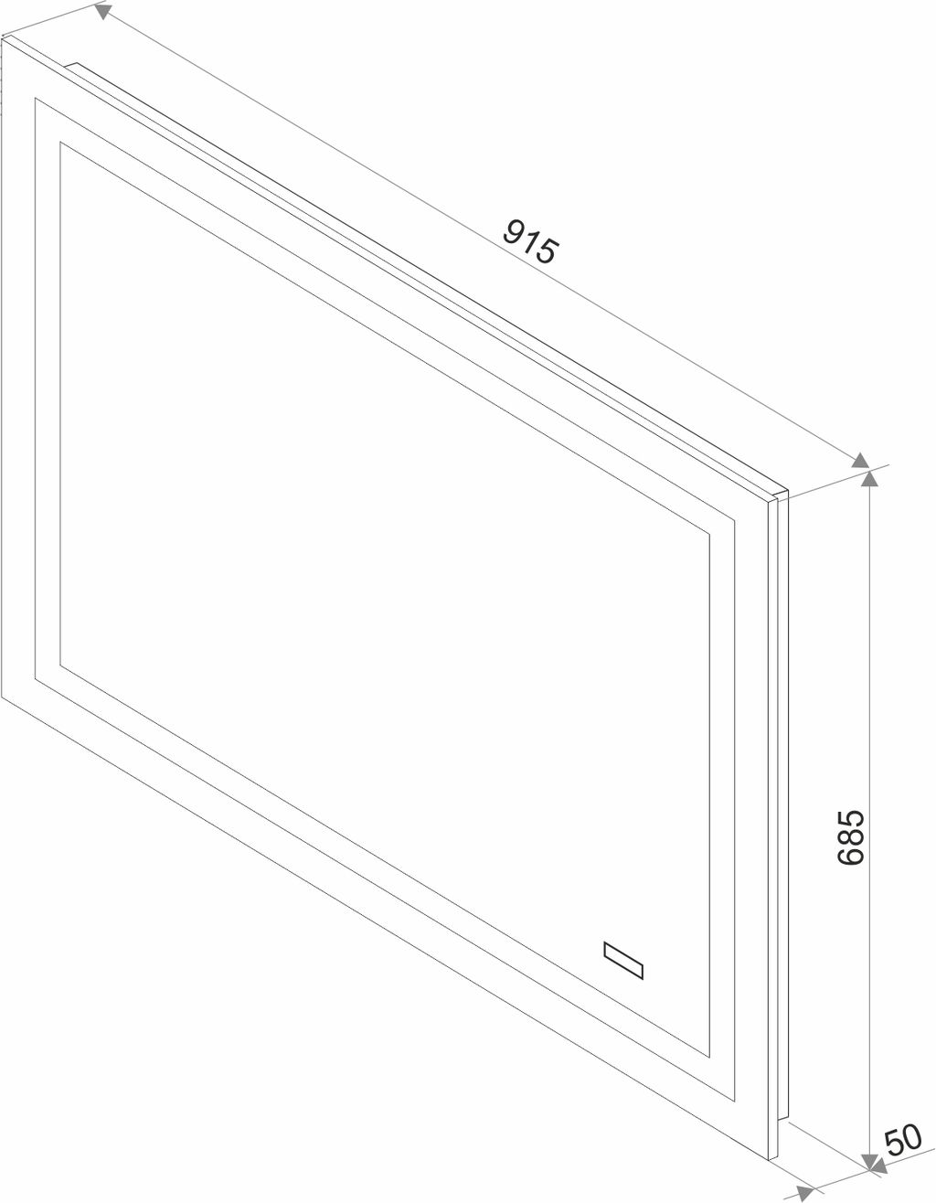 Зеркало Континент Rimini LED 91.5x68.5