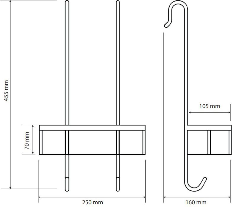 Подвесная полочка для душа Bemeta Cytro, 146208432