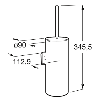 Настенный держатель для туалетной щетки хром Roca Victroria, A816666001