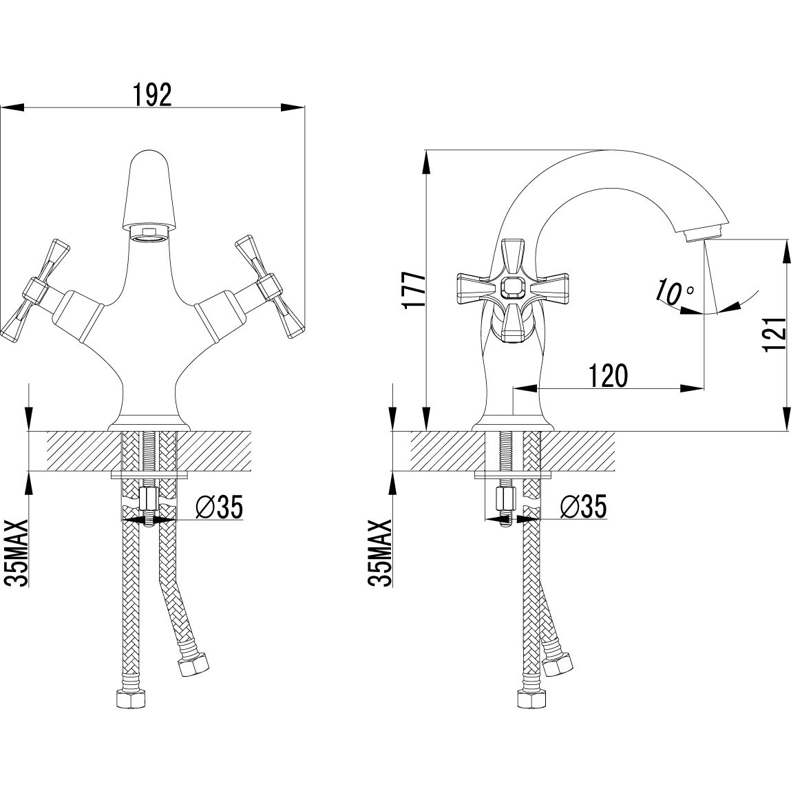 Смеситель для умывальника монолитный Lemark Benefit, LM2506C