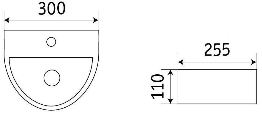 Раковина для ванной Ceramalux 43981x25, 7781
