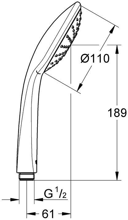 Лейка душевая Grohe Euphoria 110 Mono, 27265000