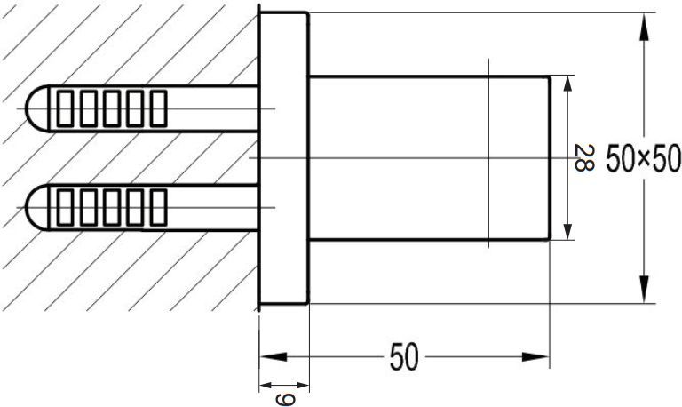 Кронштейн точечный Omnires, 8876ACR