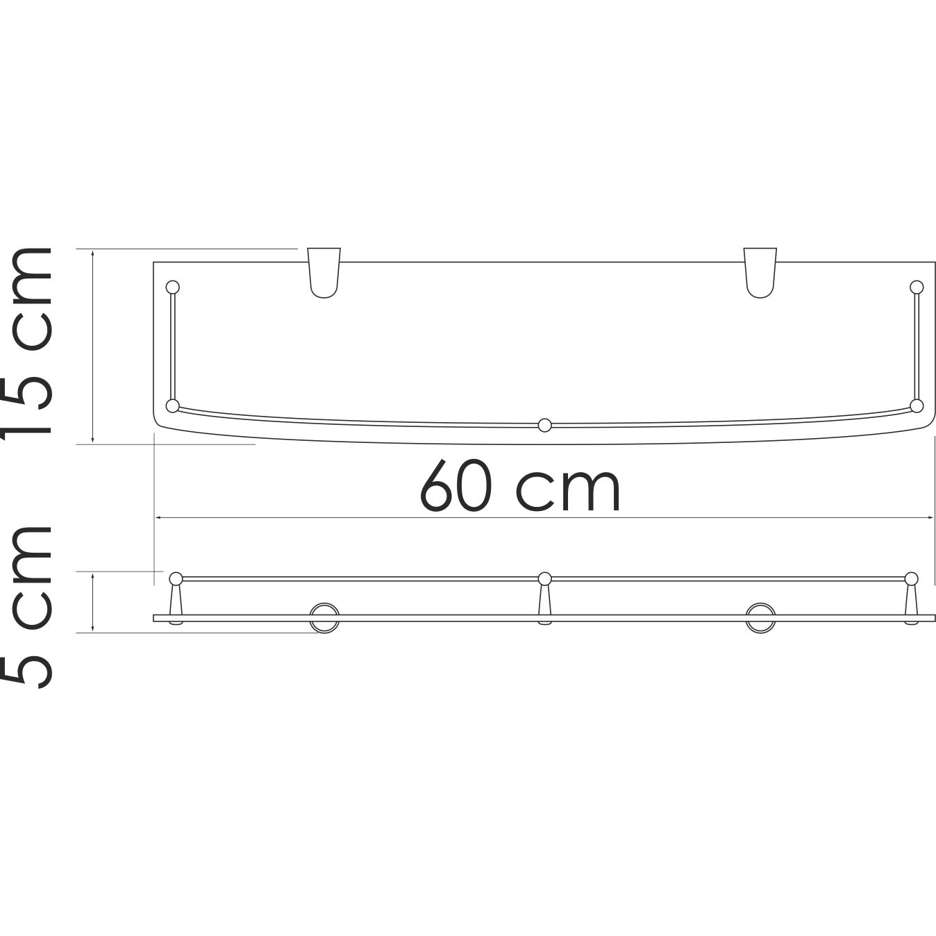 Полка стеклянная WasserKRAFT, K-555