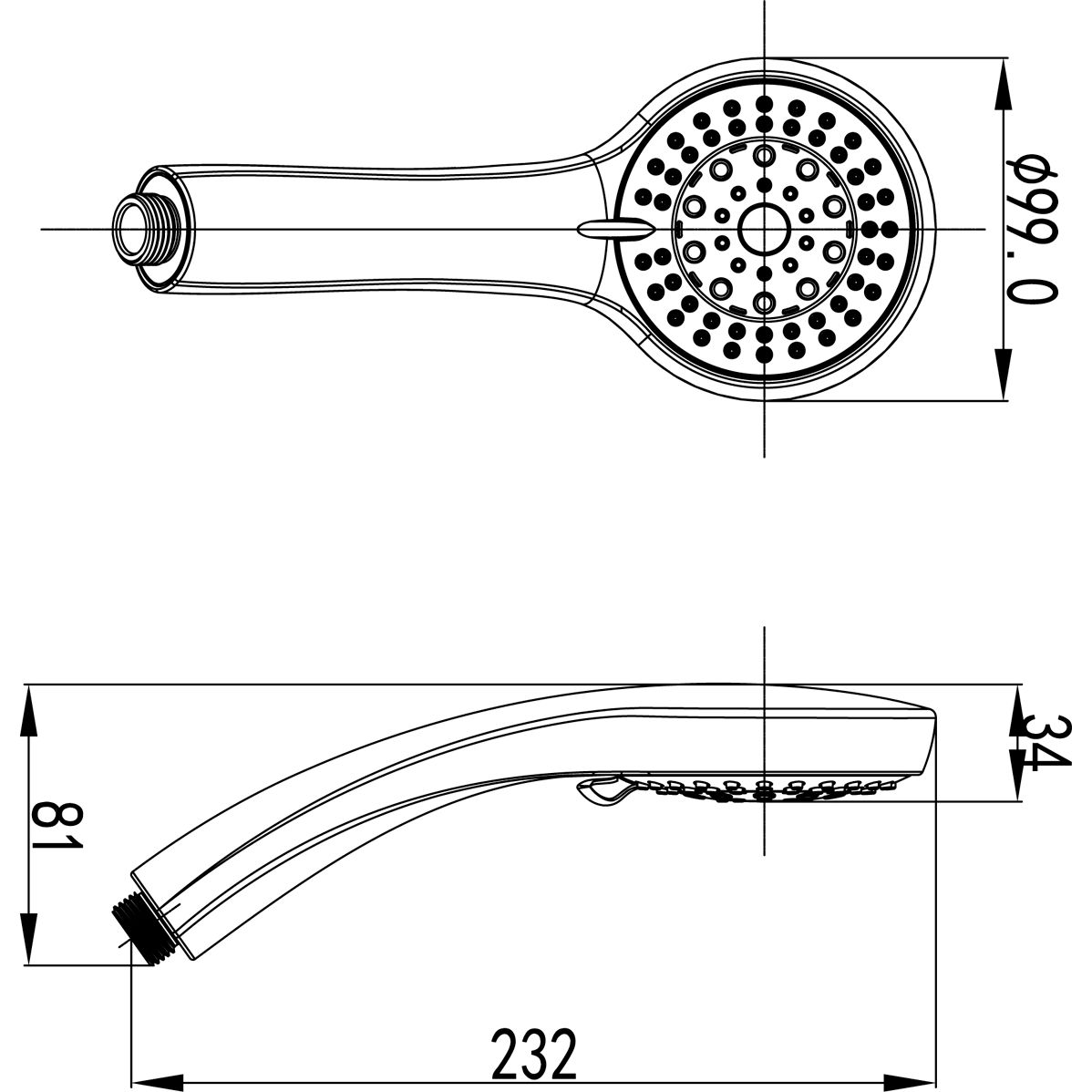 Лейка душевая 5-функциональная Lemark, LM8021C