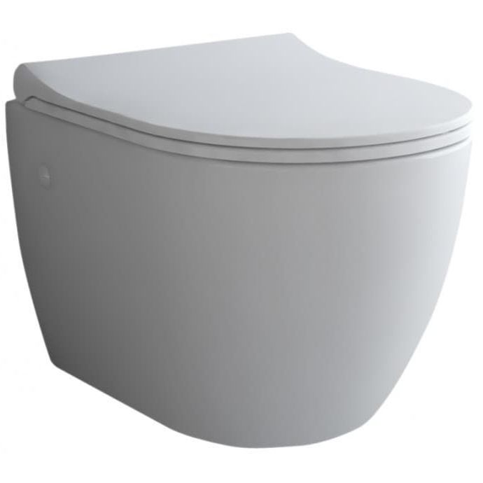 Комплект Berges Novum, кнопка D7 белая/хром, унитаз Okus, сиденье Toma Slim, 043262