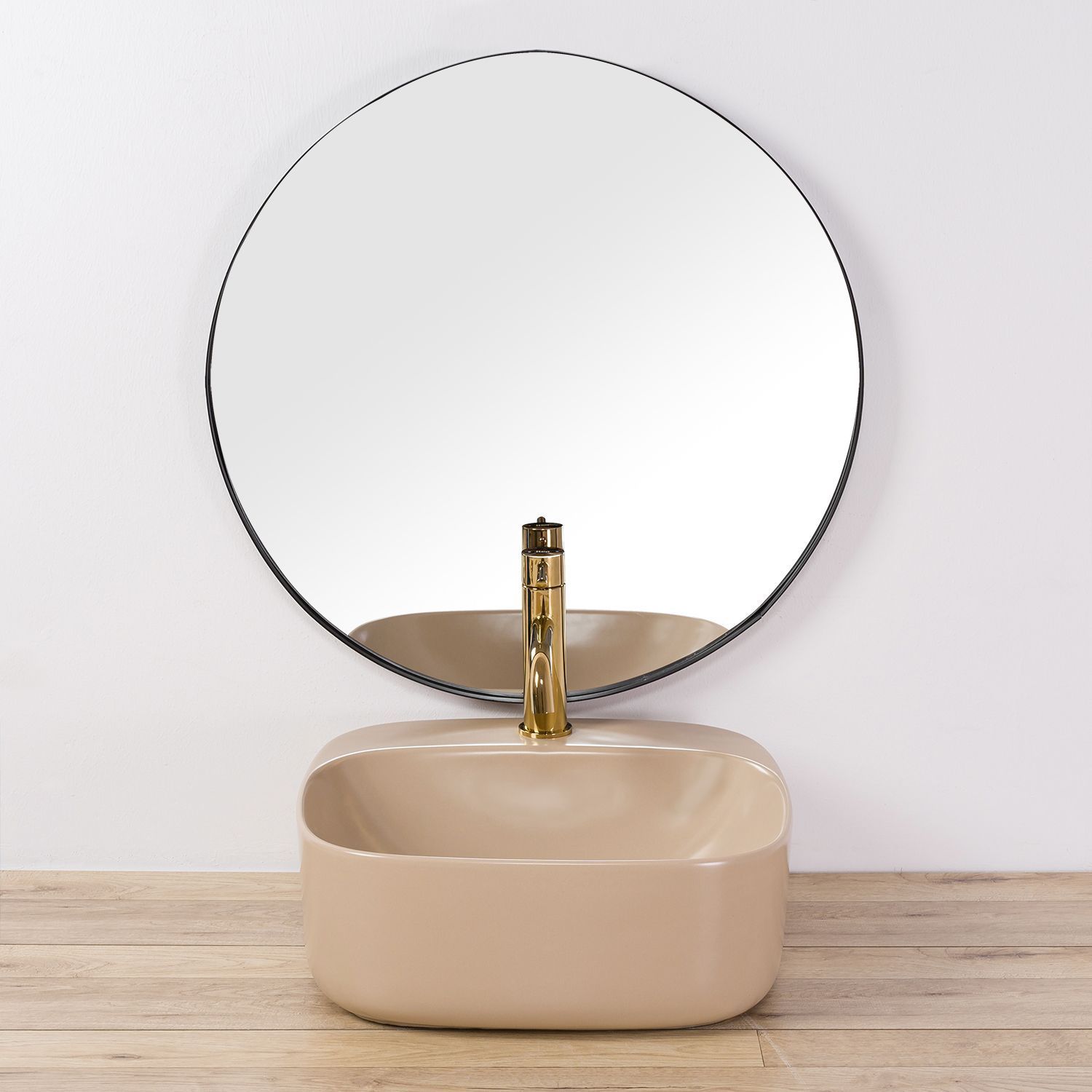 Умывальник Rea Luiza Beige Matt 42.5x42.5, REA-U9607