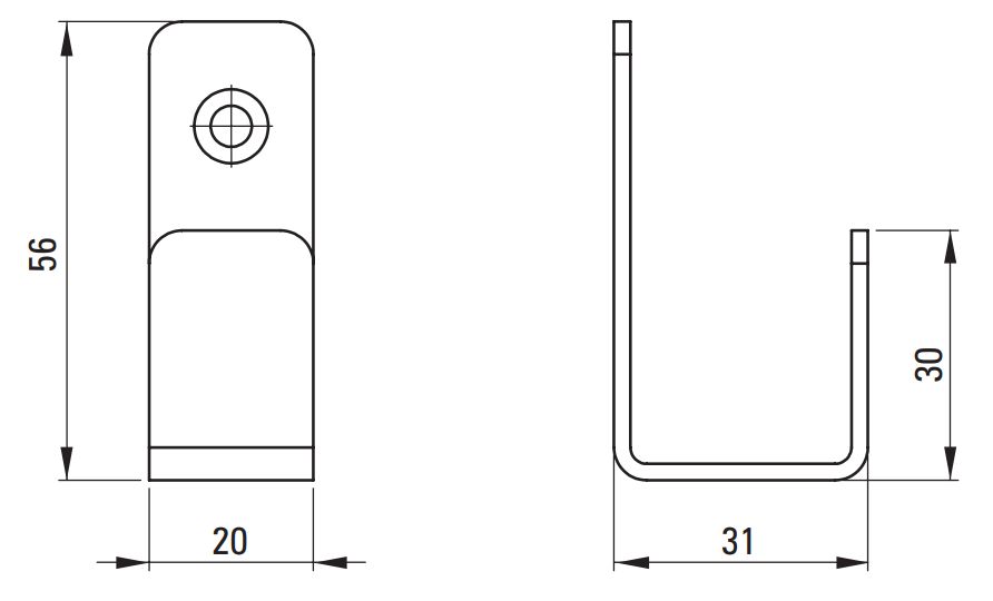 Крючок одинарный Deante Mokko Nero, ADM_N111