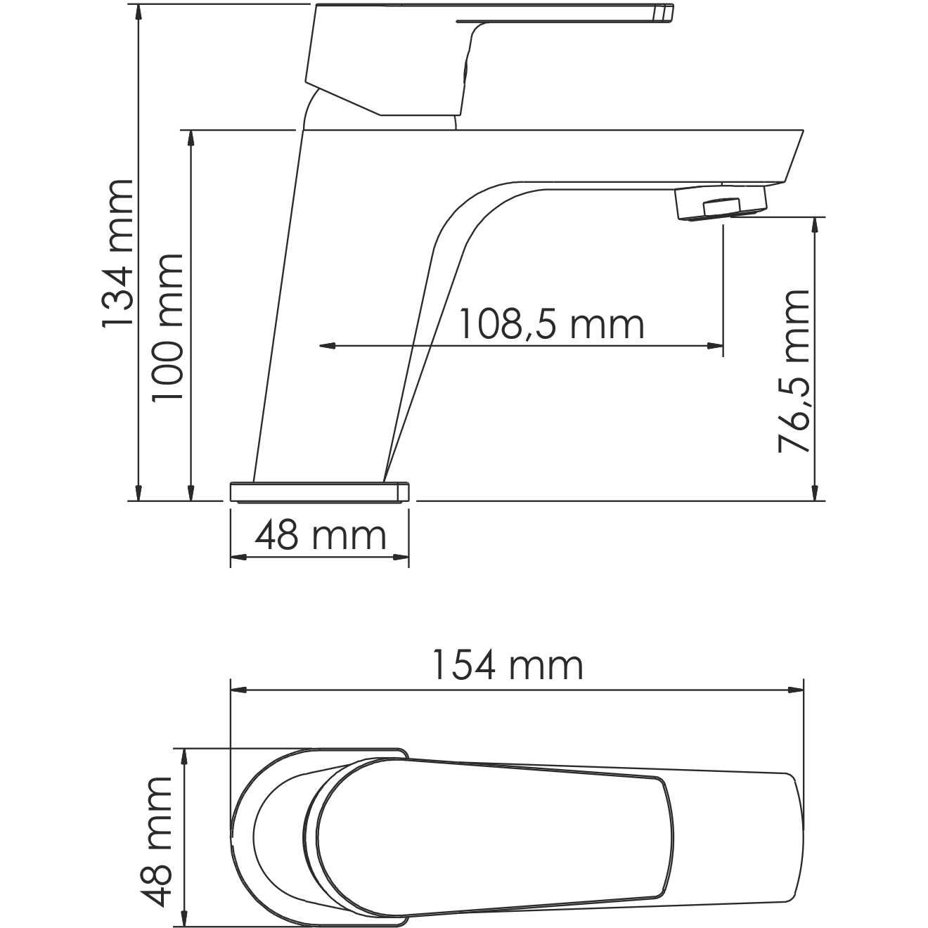 Смеситель для умывальника WasserKRAFT Dill, 6103