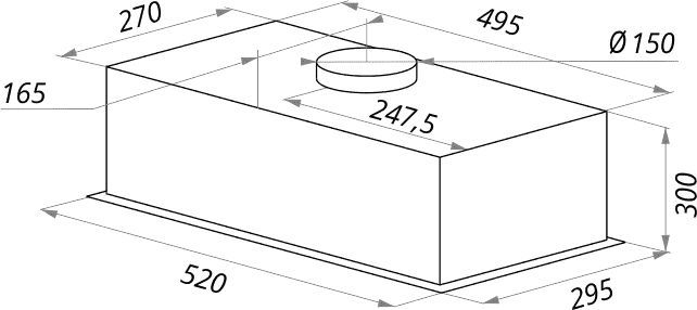 Кухонная вытяжка Maunfeld Crosby Flat 52 нержавеющая сталь