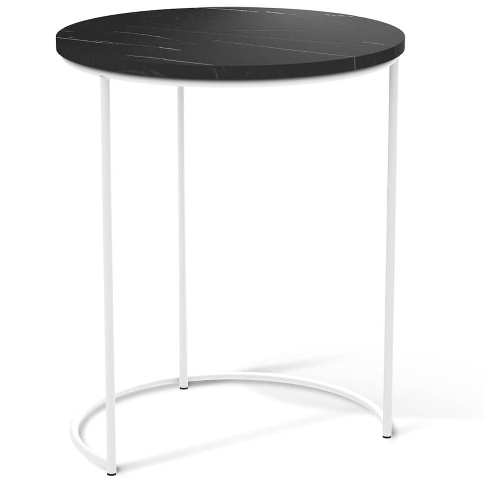 Столик журнальный Sheffilton SHT-CT7 камень пьетра черный/белый муар, 205146