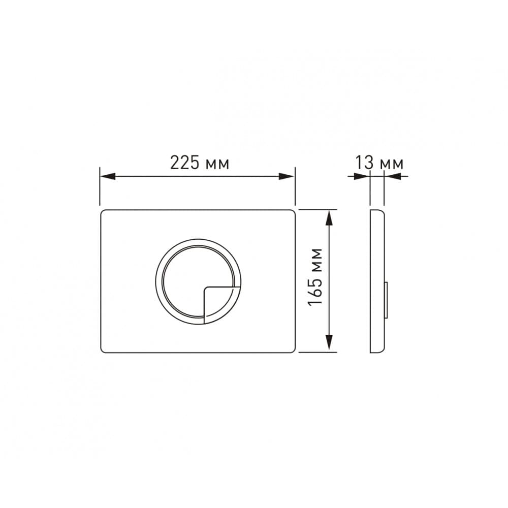 Кнопка для инсталляции Berges Novum R8 бронза, 040028