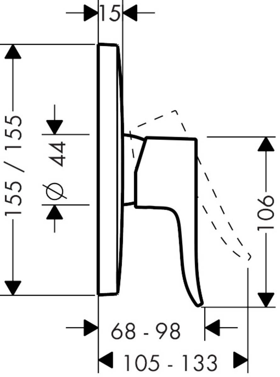 Смеситель для душа Hansgrohe Metris, 31456000