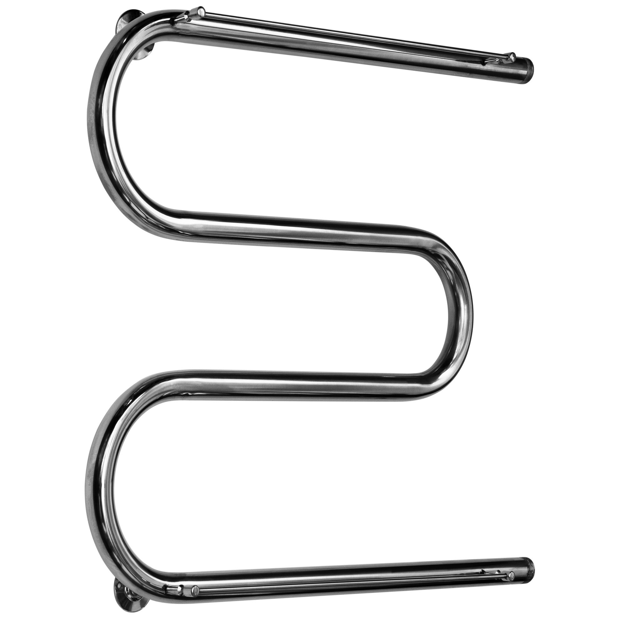 Полотенцесушитель Ростела М-образный с полочкой 60x80 1" БП черный