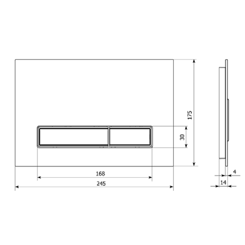Стеклянная клавиша смыва Lavinia Boho RelFix, 3805005R