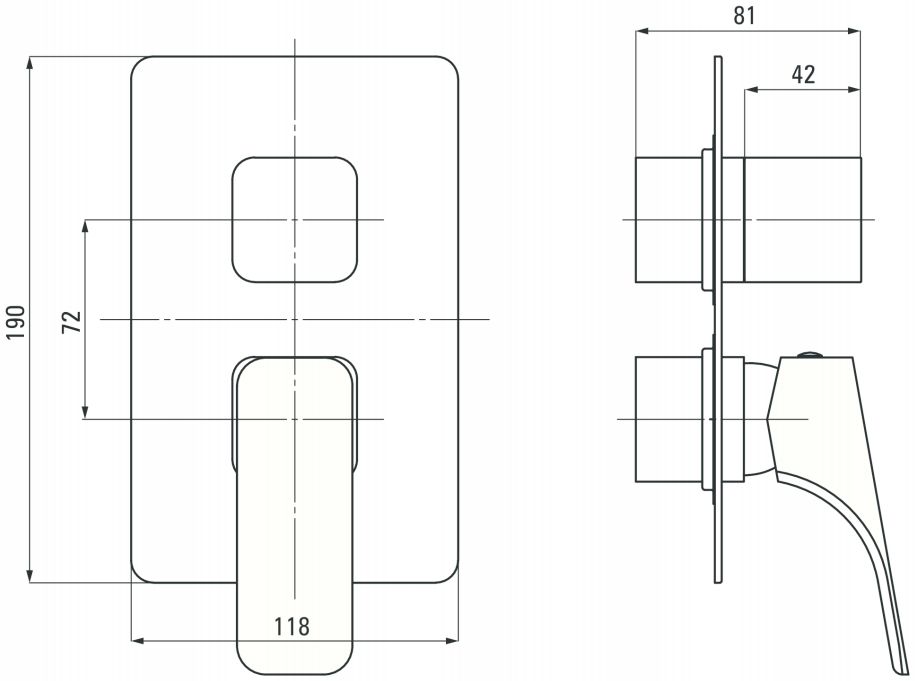 Душевая система скрытого монтажа Deante Hiacynt Nero, BXYZNQHM
