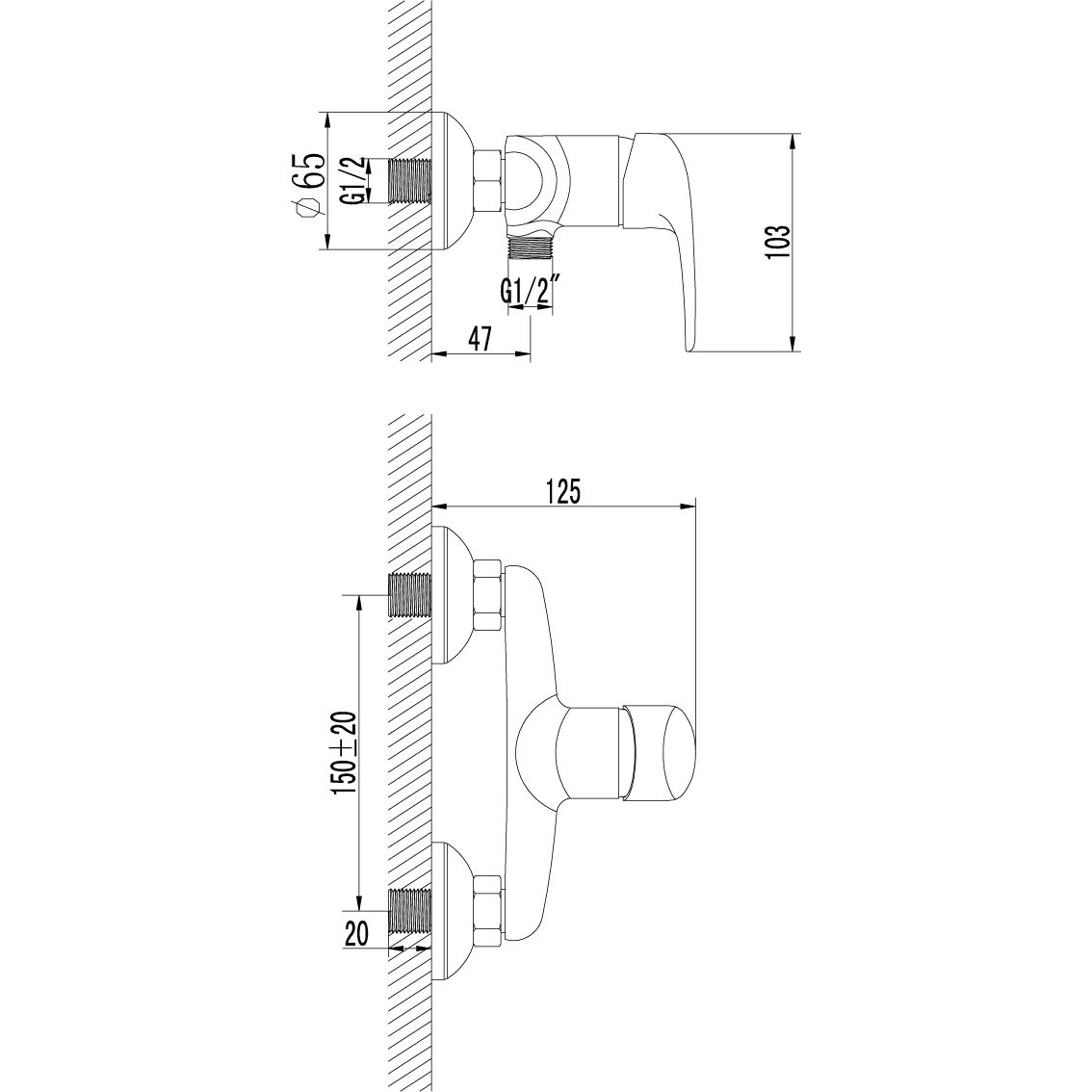 Смеситель для душа с аксессуарами Lemark Pramen, LM3303C