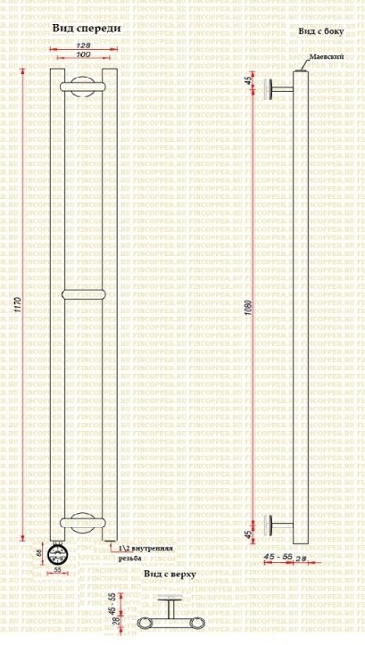 Полотенцесушитель Fincopper FCH