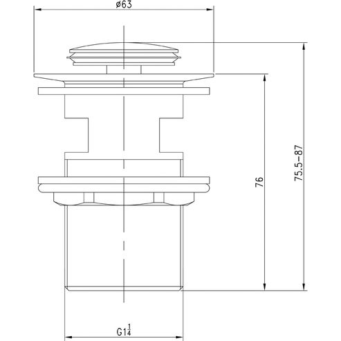 Выпуск для умывальника, полуавтоматический, Iddis, 001SB01i88