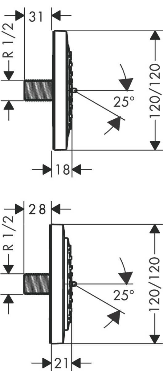 Душевая форсунка Hansgrohe PuraVida, 28430000