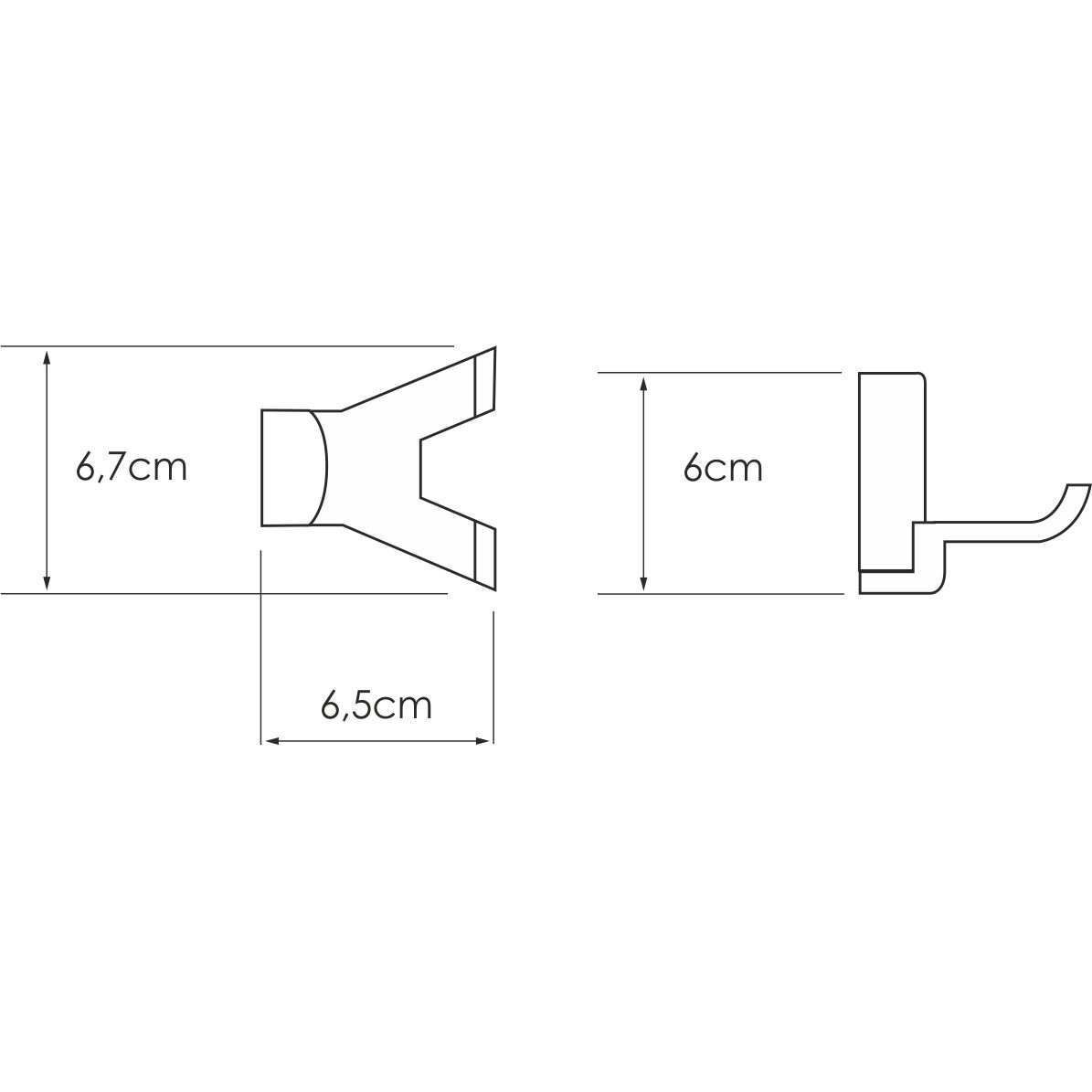 Крючок двойной WasserKRAFT Leine, K-5023DWHITE