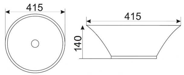 Раковина для ванной Ceramalux 41.5x41.5, 9381