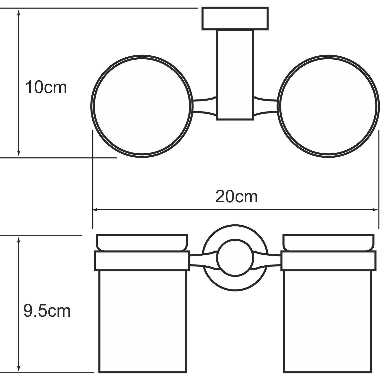 Подстаканник двойной WasserKRAFT Donau, K-9428D
