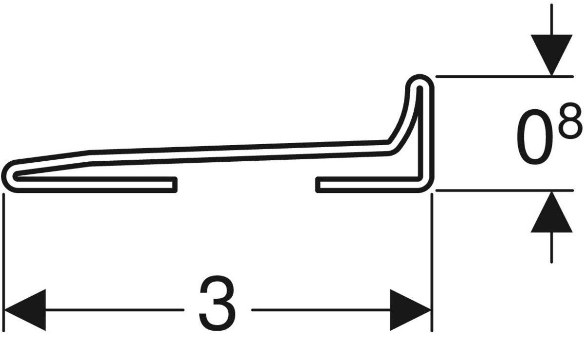 Профиль сбора воды для душевого элемента Geberit 115 см, 154.340.FW.1