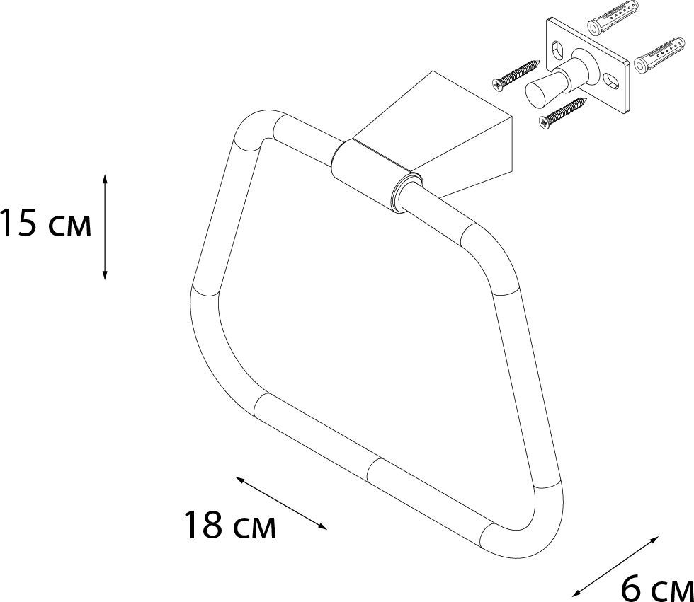 Полотенцедержатель кольцо Fixsen Trend, FX-97811
