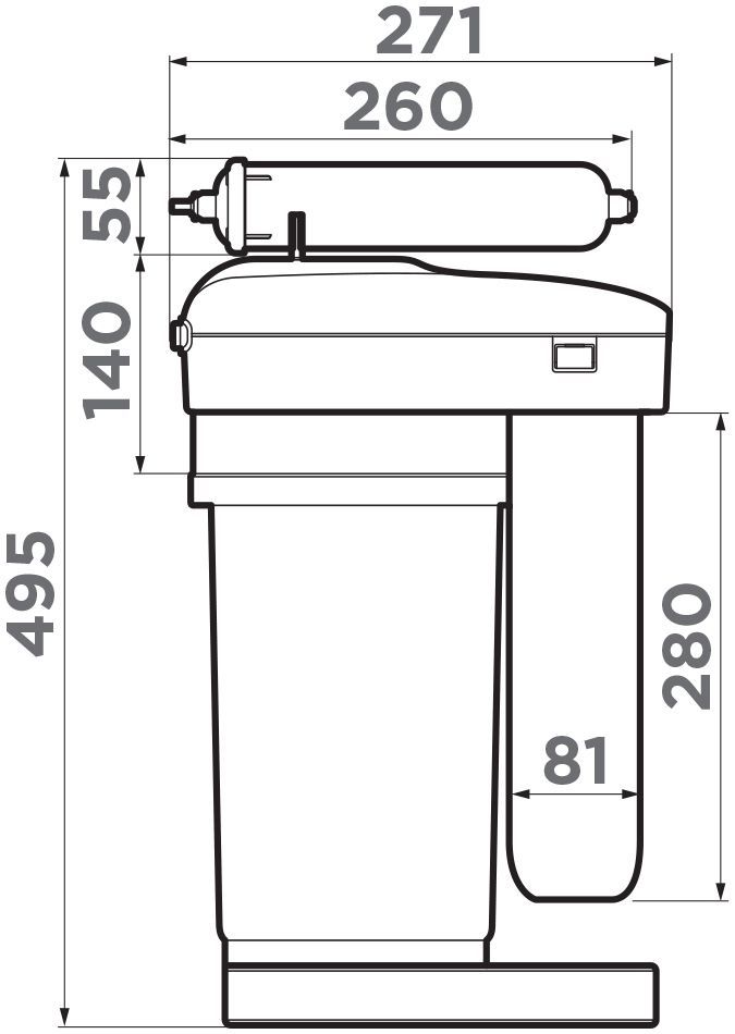 Водоочиститель Omoikiri Pure Drop 2.1.4, 4998004