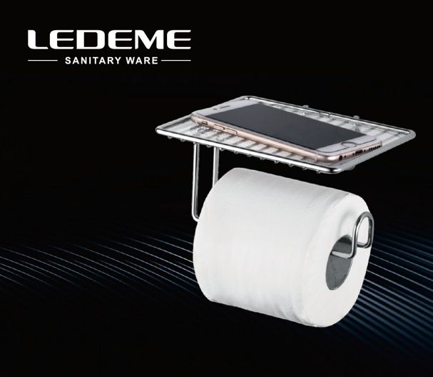 Держатель туалетной бумаги с полкой Ledeme L505