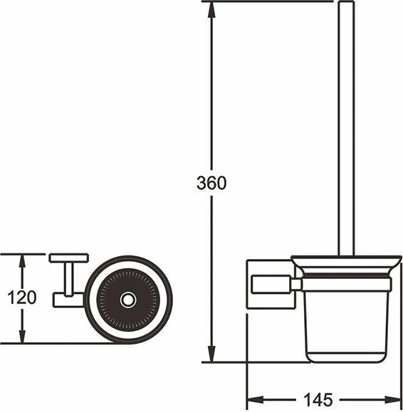 Ерш для унитаза Rose, RG3000H