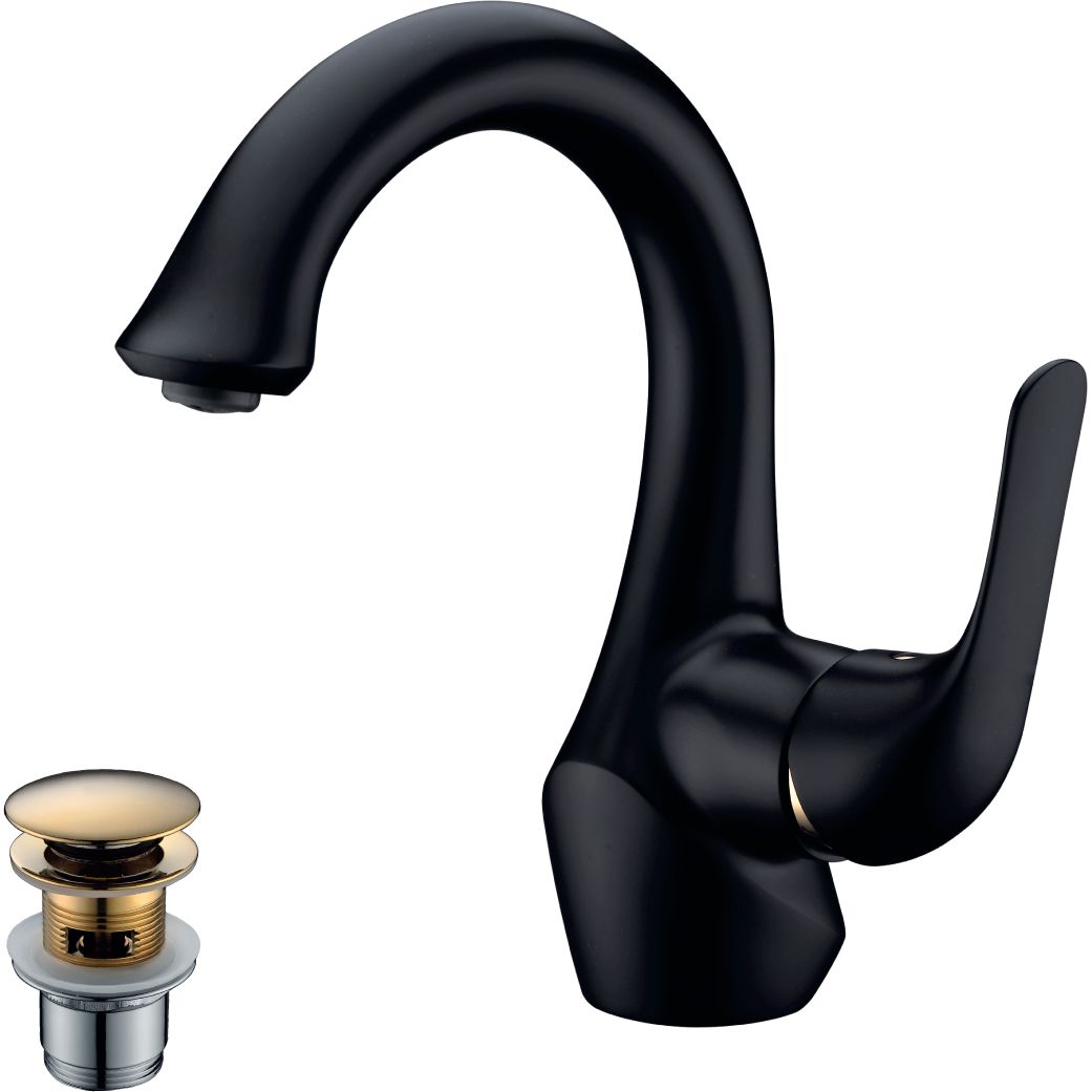 Смеситель для умывальника монолитный Lemark Swan, LM5406BG