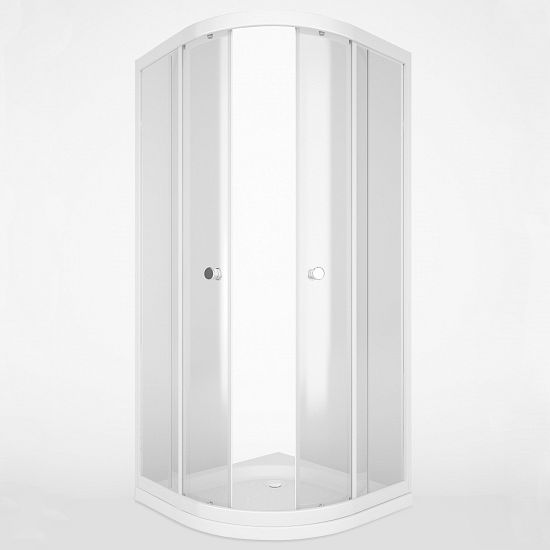 Полукруглый душевой уголок Метакам Universal (прозрачное стекло) 90x90