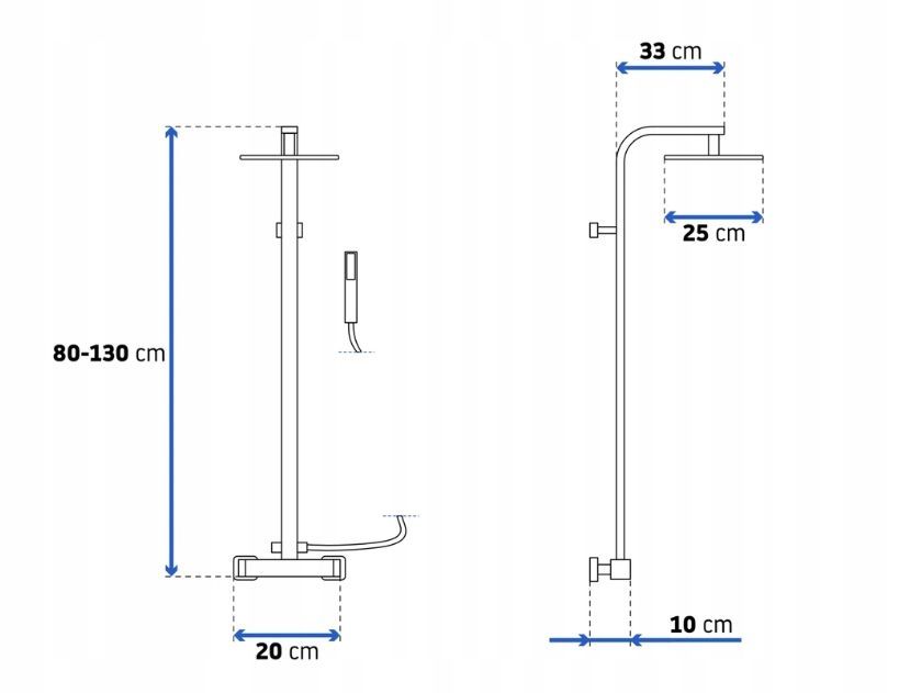 Душевая система Rea Milan, REA-P0222