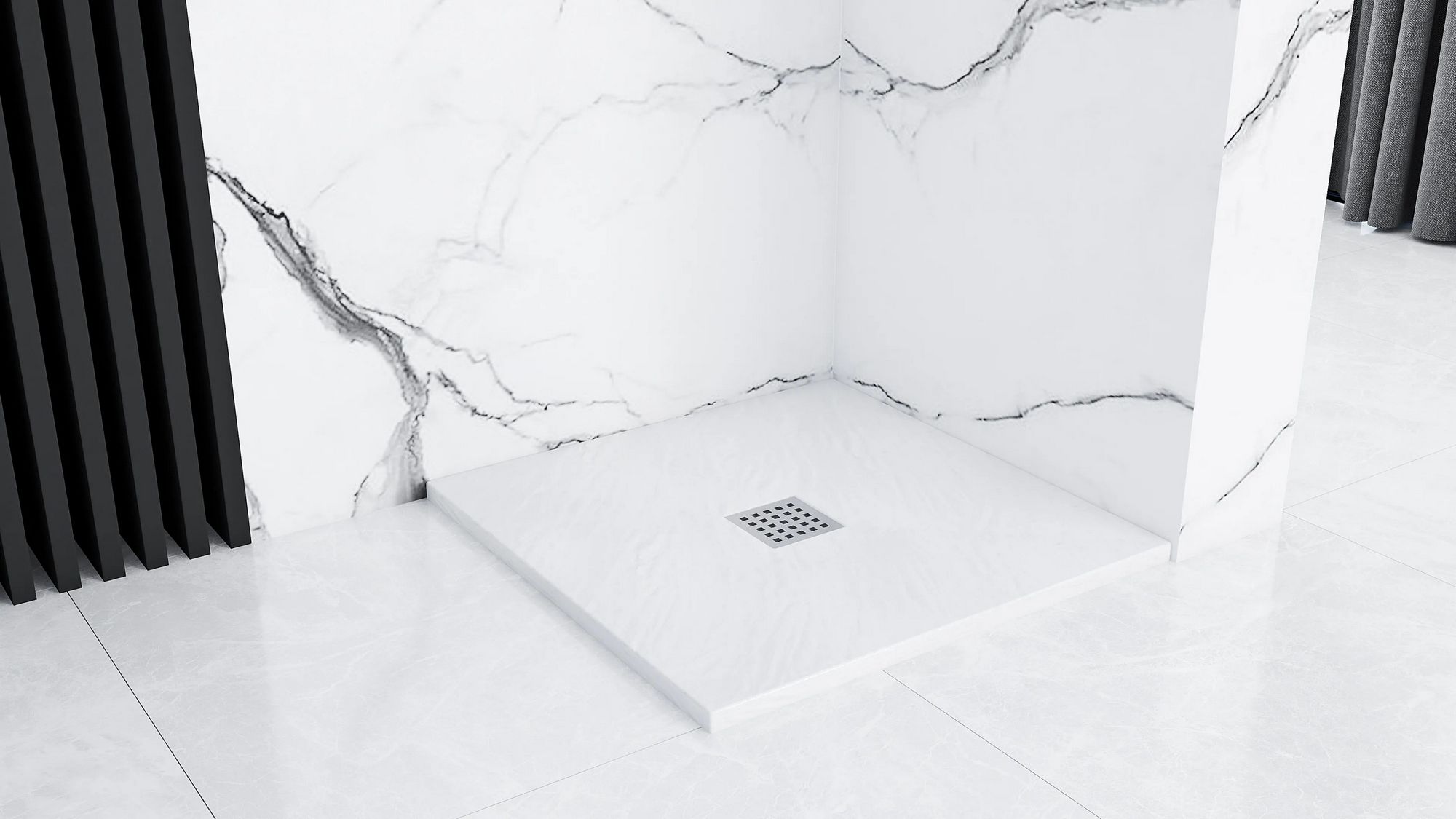 Поддон Rea White Rock 90x90, REA-K5580