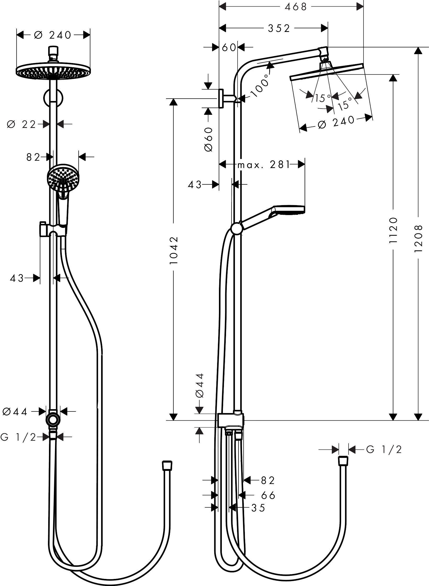 Душевая система Hansgrohe Crometta, 27270000