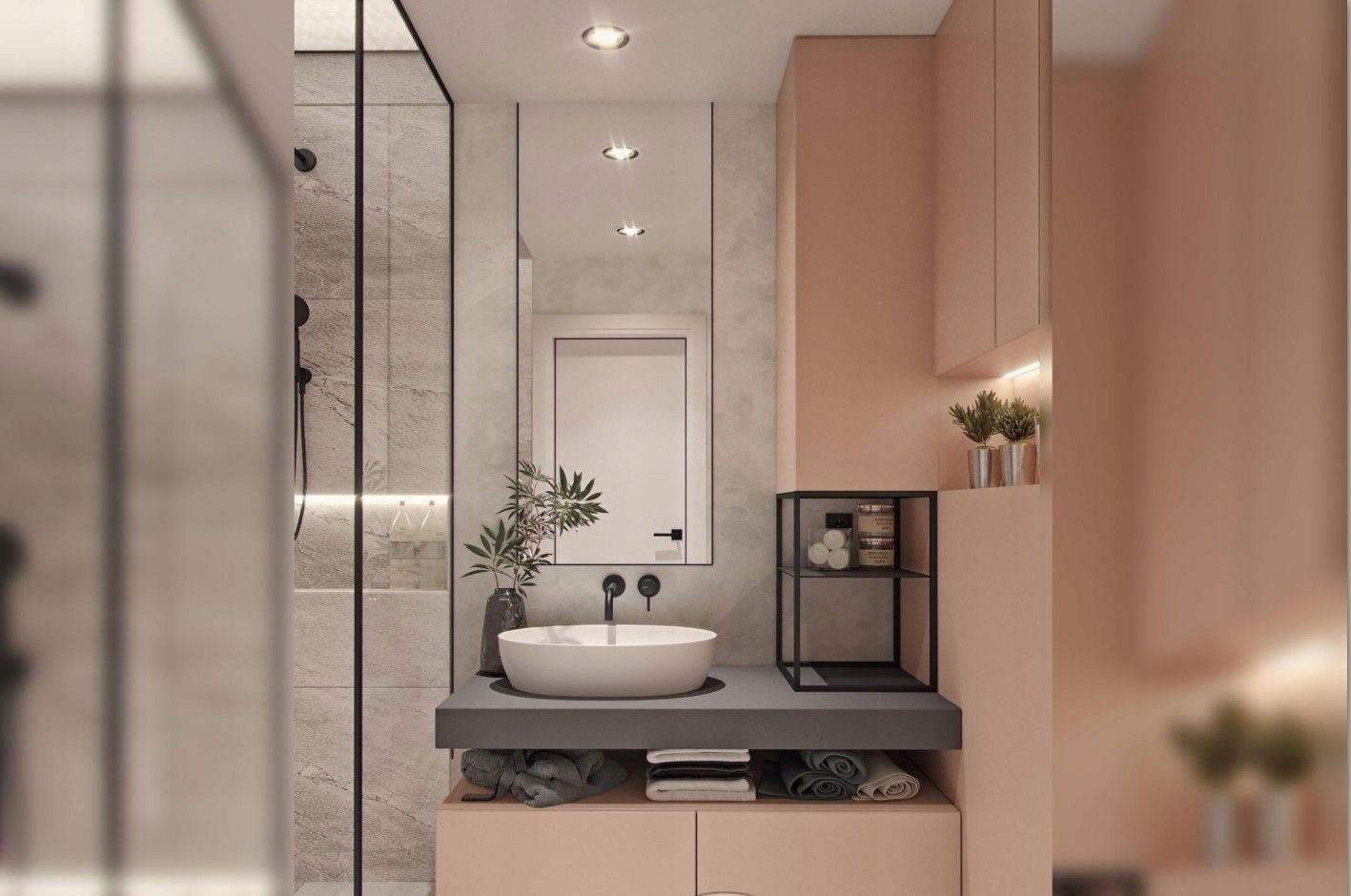 Смеситель встраиваемый Rea Lungo Black, BAT-B0969