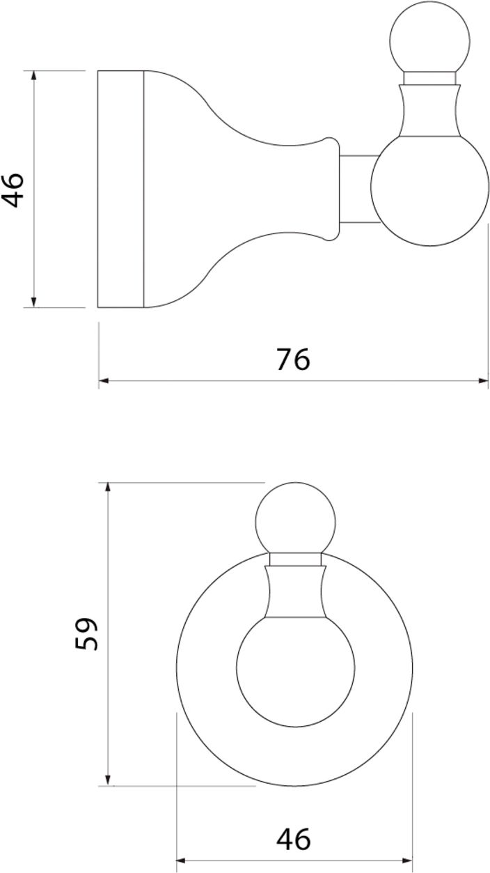 Крючок одинарный, сплав металлов, Iddis Retro, RETSS10i41