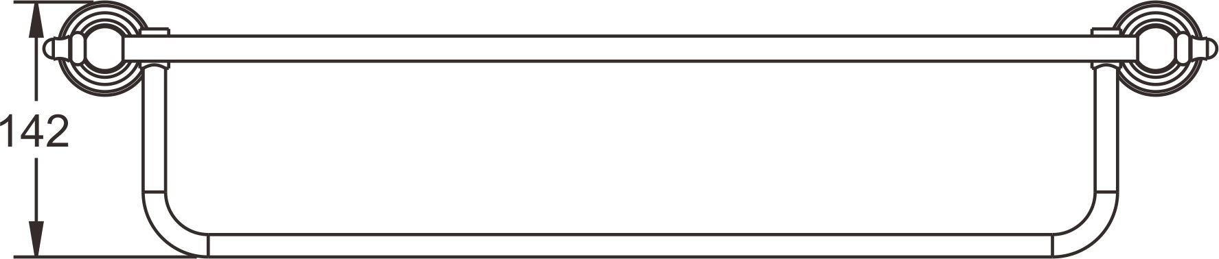 Полотенцедержатель с полкой Rose, RG1108Q