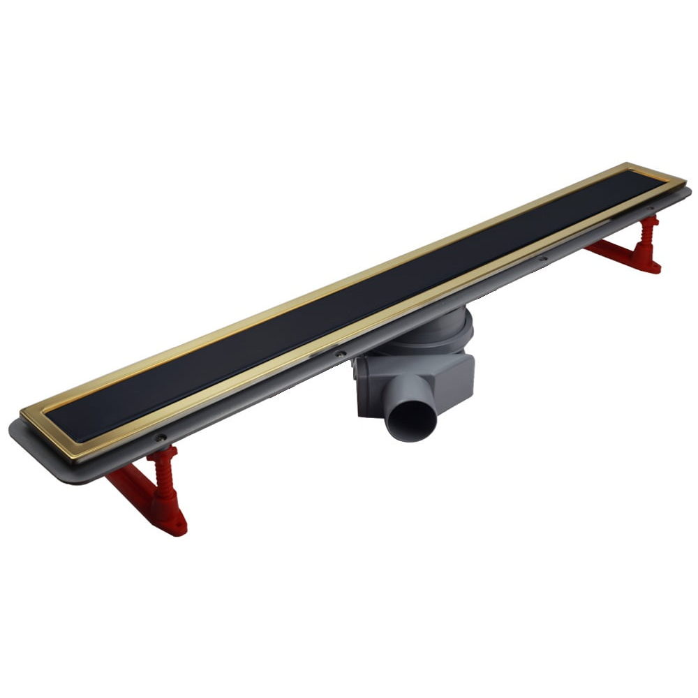 Душевой лоток Pestan Confluo Premium Line Black Glass Gold