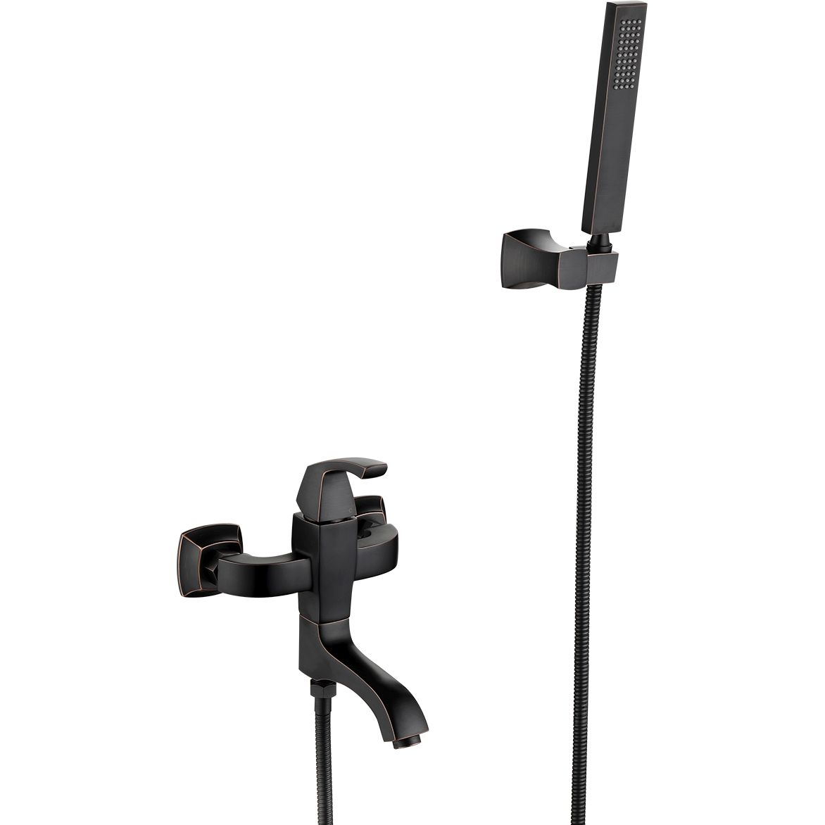 Смеситель для ванны с поворотным изливомчерная Lemark Nubira, LM6214ORB