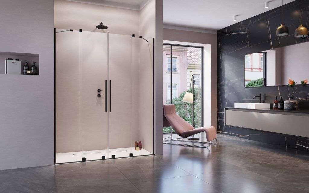 Двери в нишу Radaway Furo DWD Black