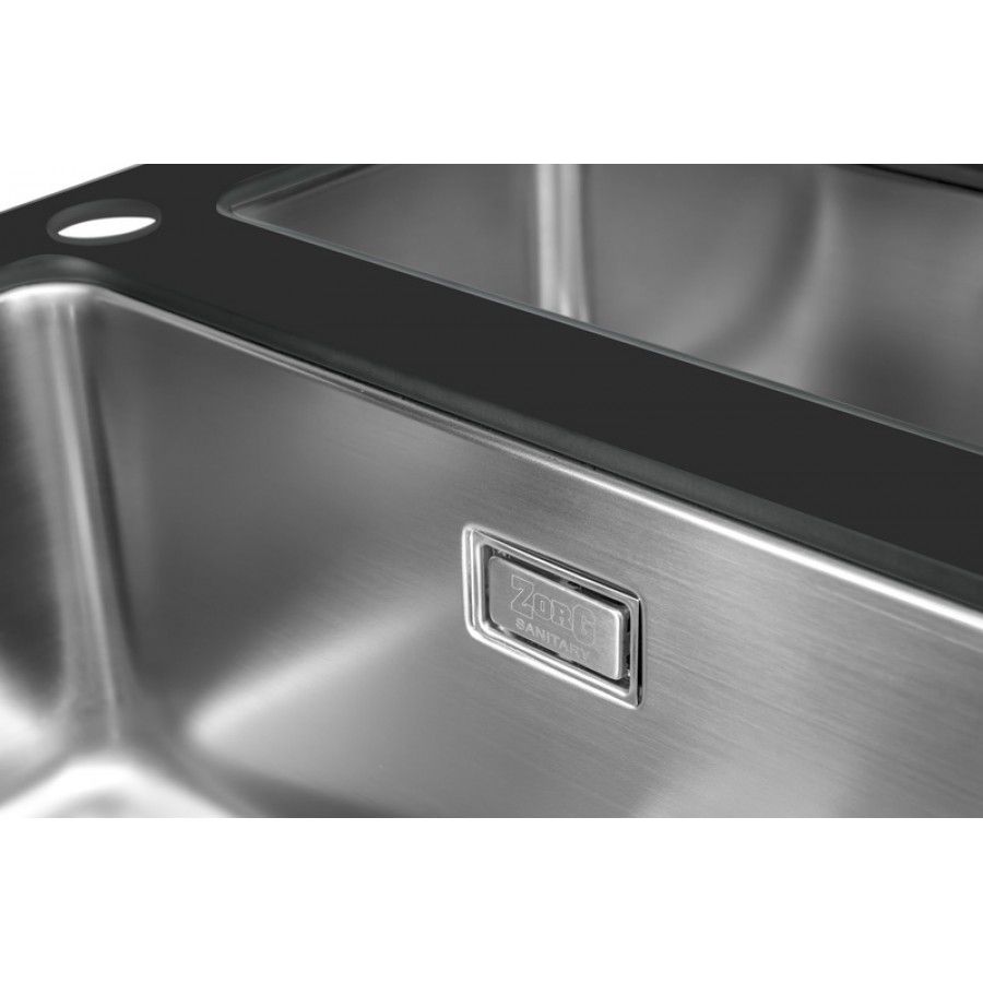 Мойка со стеклом ZorG GS 7850-2 black