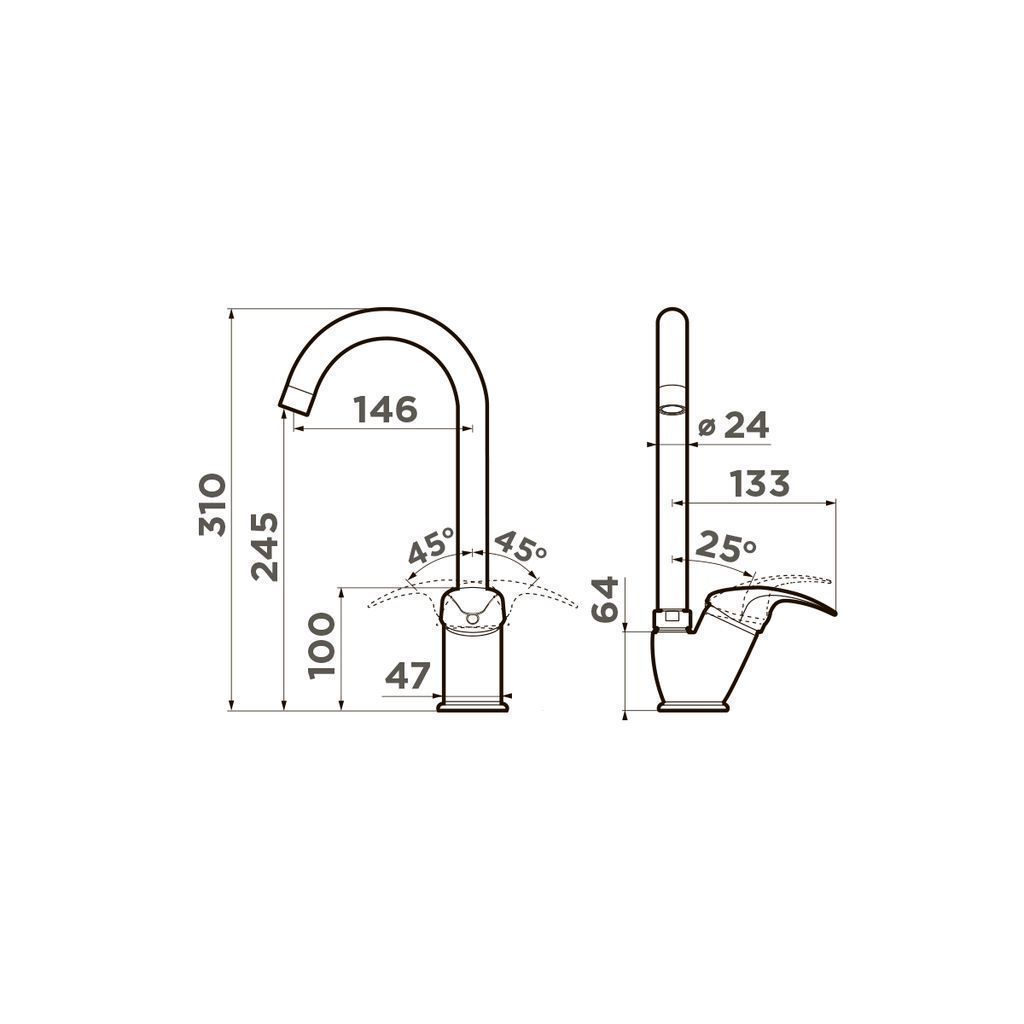 Кухонный смеситель Omoikiri Umi-BN, 4994239