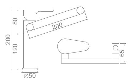 Смеситель для кухни с поворотным аэратором Ledeme L1055-17