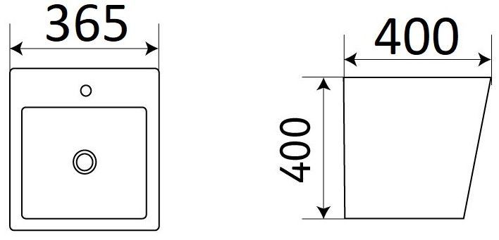 Раковина для ванной Ceramalux 37.5x41, 500V